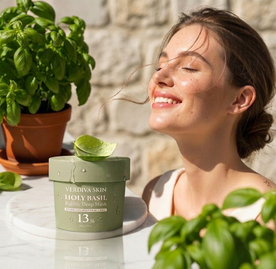 Masque Verdiva skin holy basil bubble