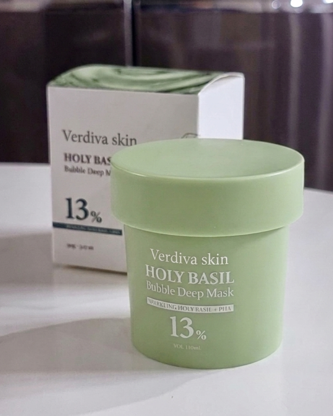 Masque Verdiva skin holy basil bubble